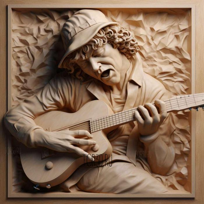 Angus Young 1 stl model for CNC